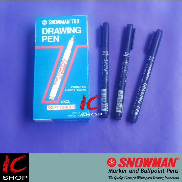 

Drawing pen Snowman