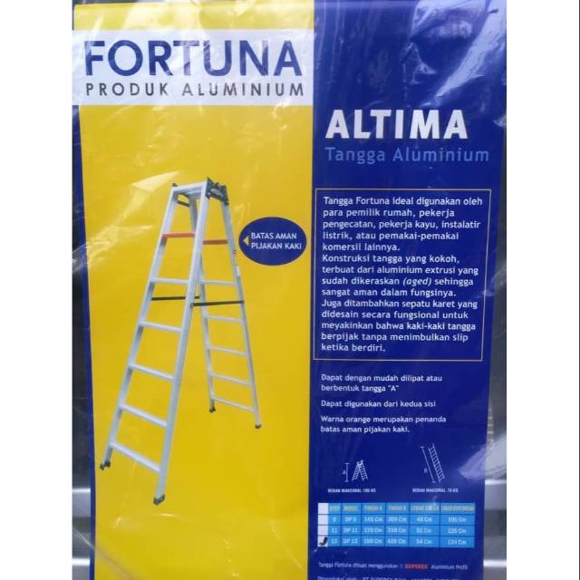 ALTIMA 4M TANGGA ALUMINIUM 2 METER FORTUNA ALTIMA AL11 TANGGA ALUMUNIUM