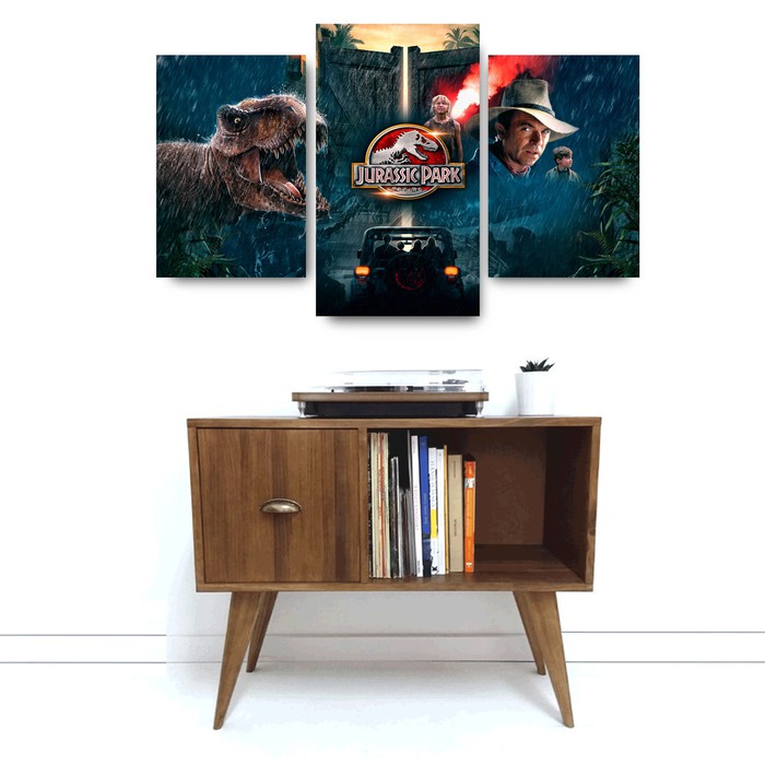 "Jurassic Park" Poster Kayu (Multipanel)