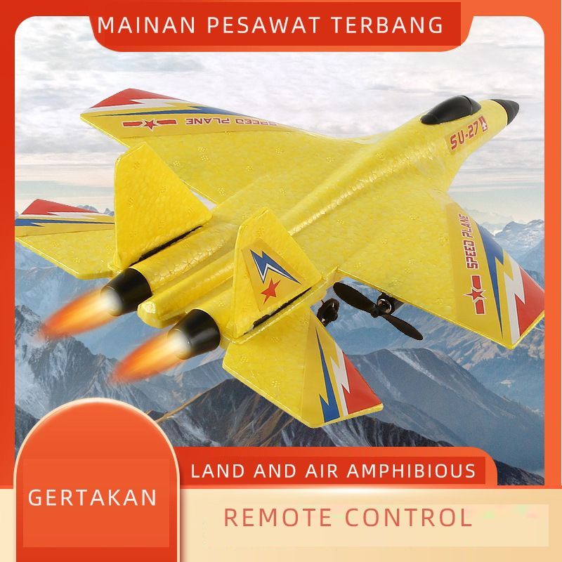 Mainan Pesawat Terbang Remote Control LED Pesawat Glider AirPlane Foam HW27Pro