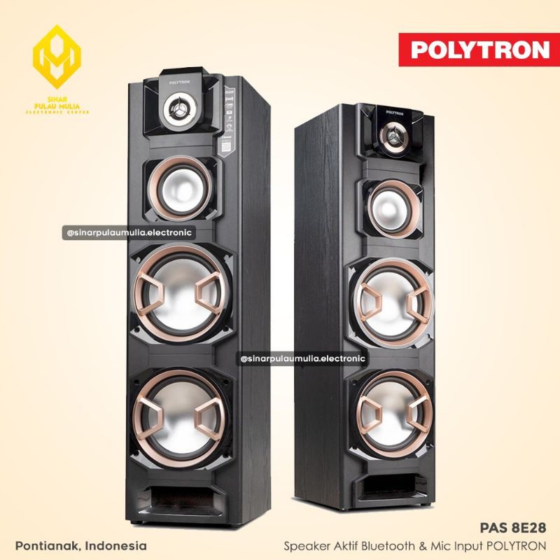 Polytron Speaker Aktif [Bluetooth &amp; Mic Input] - PAS 8E28 / PAS8E28 / PAS 8 E 28