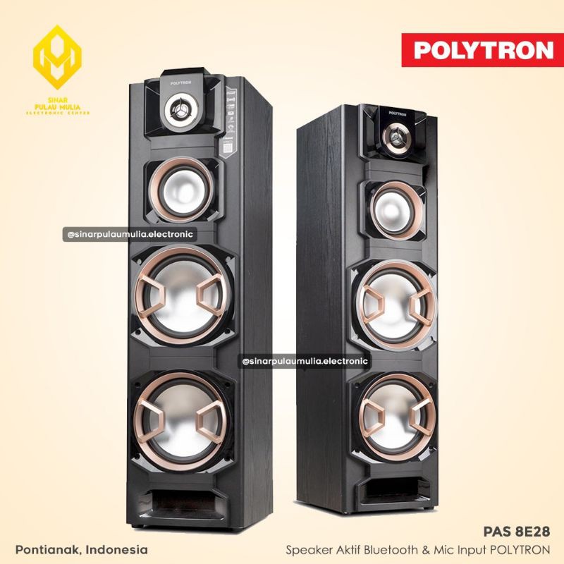 Polytron Speaker Aktif [Bluetooth & Mic Input] - PAS 8E28 / PAS8E28 / PAS 8 E 28