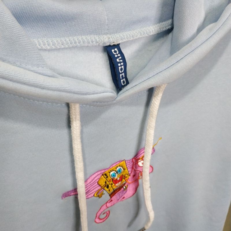 Hnm Hoodie Spongebob Unicorn Mystery Blue H&amp;M Wanita Cewek Pria Free Paper Bag