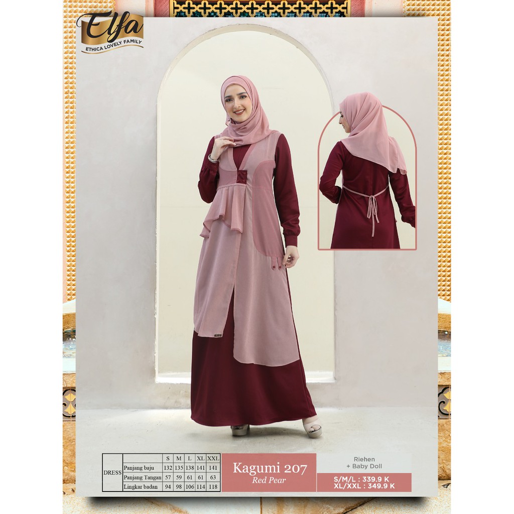 GAMIS ETHICA KAGUMI 207 RED PEAR | GAMIS ETHICA TERBARU 2021