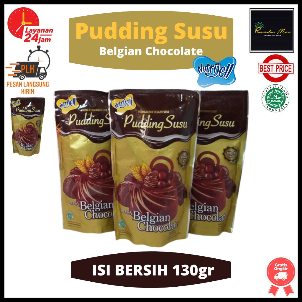 

Nutrijell Pudding Susu Rasa Belgian Chocolate Nutrijel Puding Lapis 130gr Serbuk Bubuk Agar Instan Jelly Powder Kemasan Ekonomis