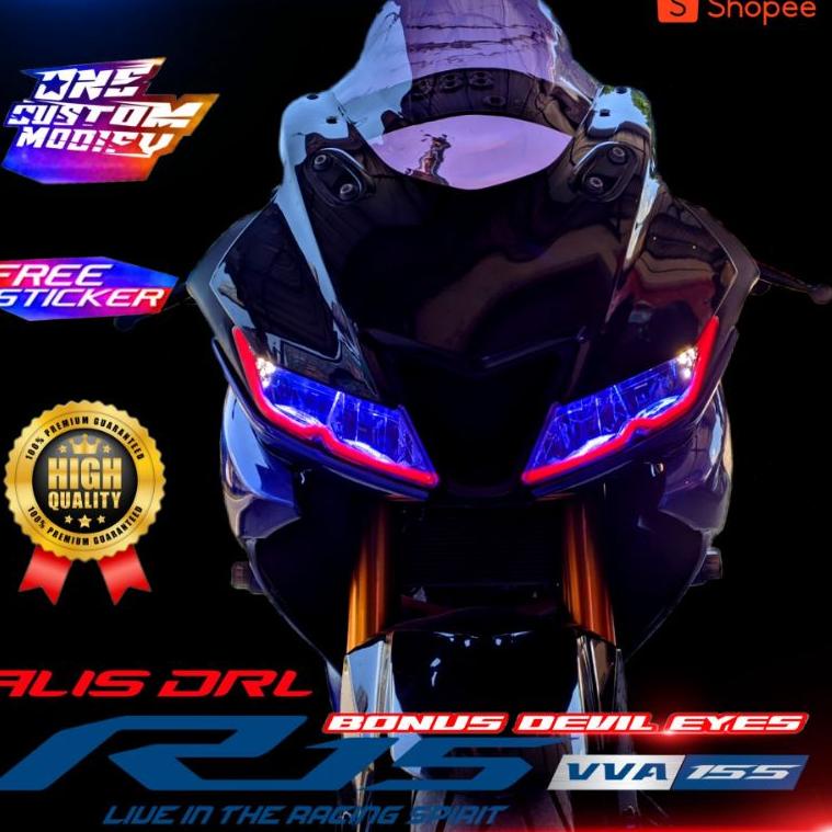 Fresh LAMPU ALIS DRL NEW R15 V3 BONUS DEVIL EYES LAMPU ALIS YAMAHA ALL NEW R15  LAMPU SENJA LAMPU AL