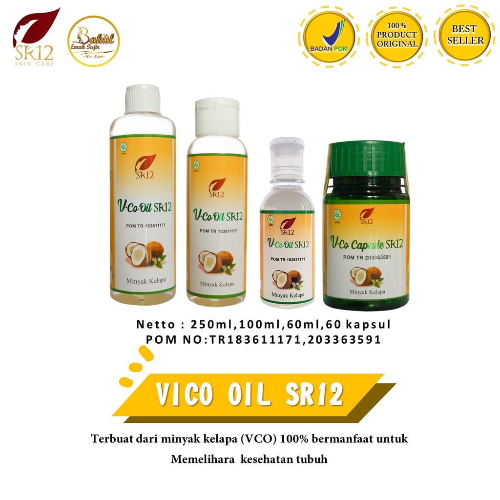 Obat kutu ampuh Vico oil SR12 minyak kelapa asli /Atasi rambut rontok/ketombe
