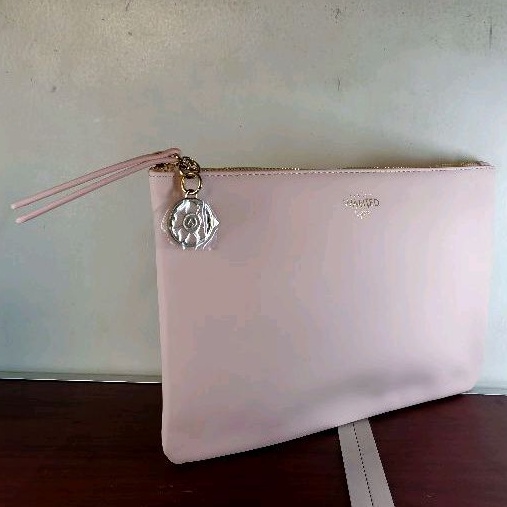 ORIGINAL POUCH AZZARO SERI WANTED GIRL PINK / DOMPET KOSMETIK WANITA PINK