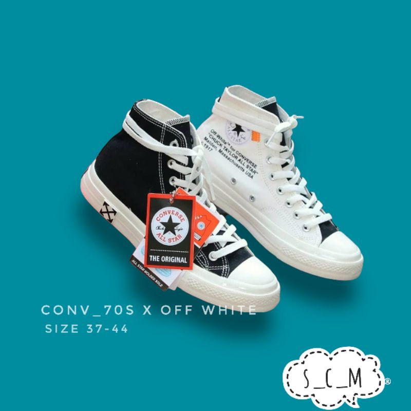 Sepatu Sneakers Pria Converse 70s x Off White Not Original