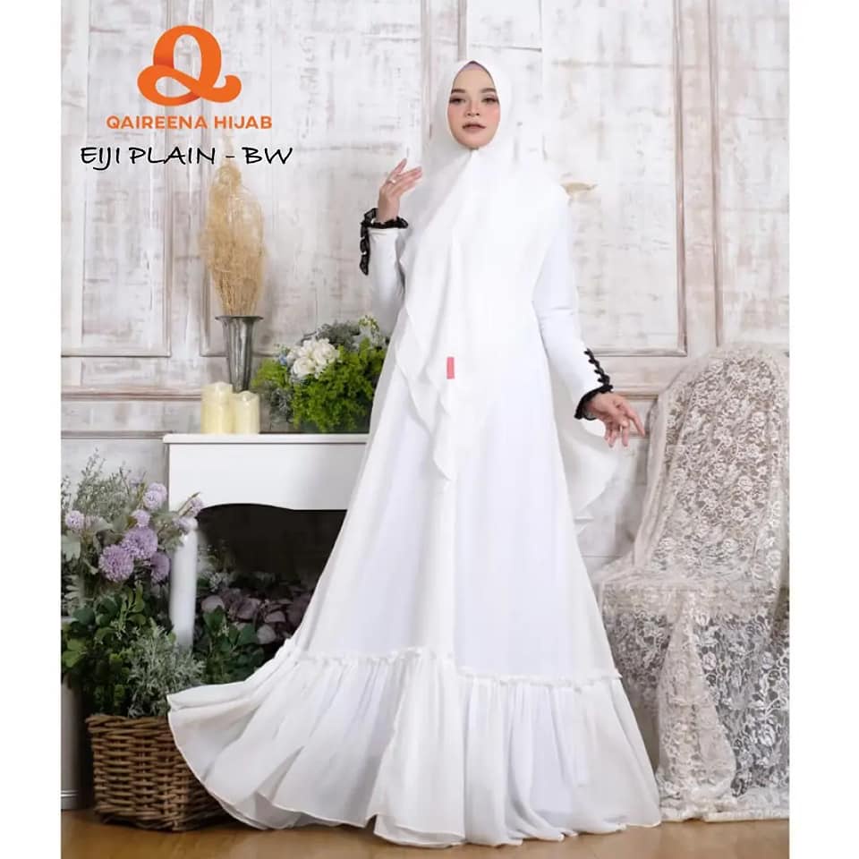 ONLY DRESS GAMIS SYARI UMROH | GAMIS HAJI EIJI PLAIN SERIES BY QAIREENA