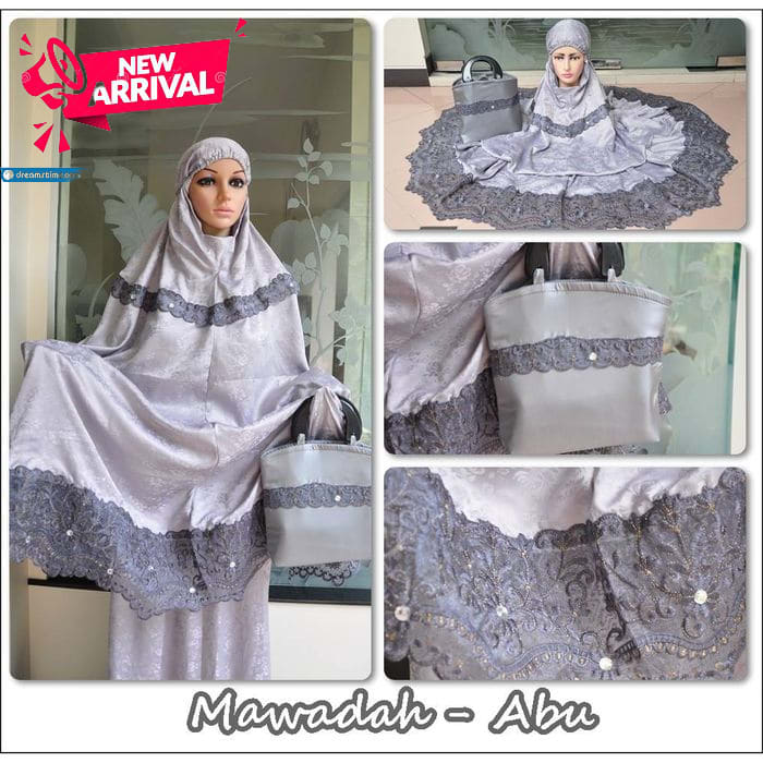 Mukena Rukuh Dewasa Remaja Lebaran Kekinian Model Terbaru 2021 Ad PW895 Mukena Semi Sutra Mawadah. -