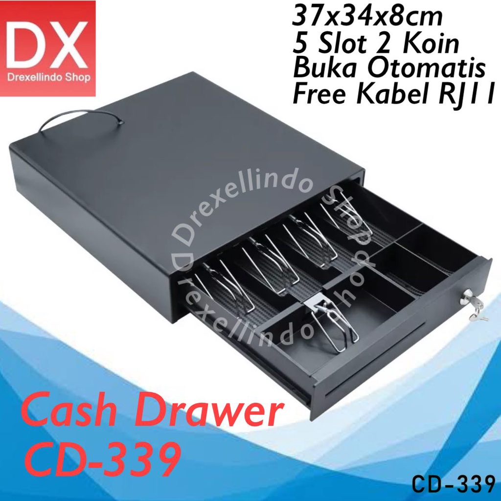 CASH DRAWER LACI KASIR IWARE CD-339 RJ11 CD339 UKURAN 37x34x8 cm