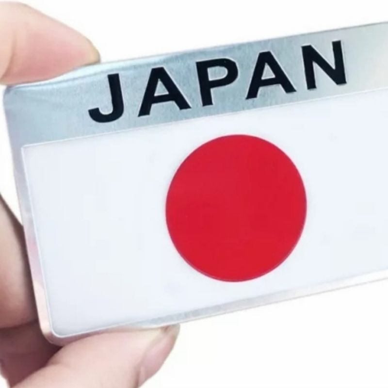 Stiker Emblem Mobil Bendera JEPANG JAPAN Bahan Aluminium