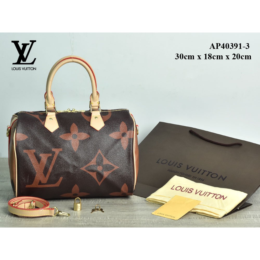 Tas LV Speedy 30 Giant Monogram COKLAT TUA Seprem 40391-3