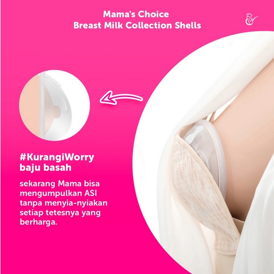 Mama's Choice Breast Milk Collection Shells - Alternatif Breast Pad Penampung ASI