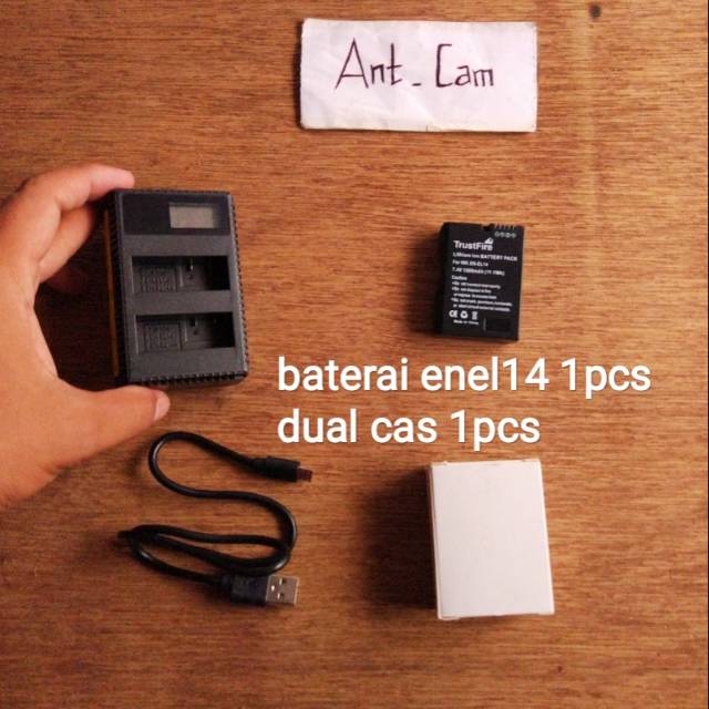 baterai batre dual cas charger kamera Nikon en el14 d3100 d3200 d3300 d3400 d3500 d5100 d5200 d5300