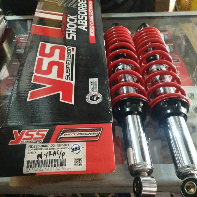 shock yss panjang 360 chorome red (asli yss)