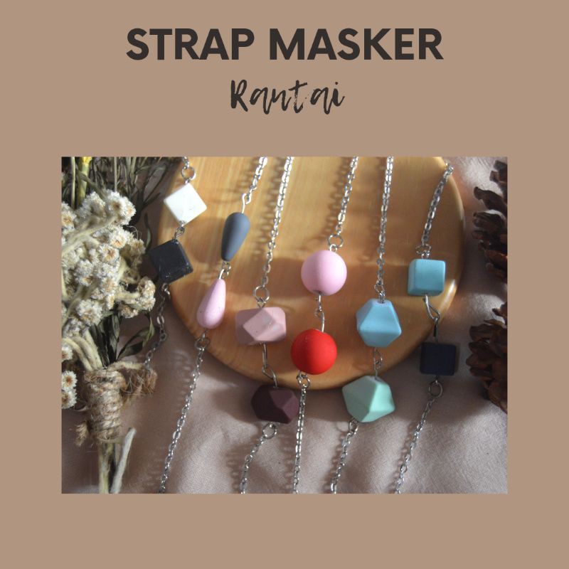 [READY STOCK] 2 in 1 Strap Masker Rantai (WARNA DIKIRIM RANDOM)