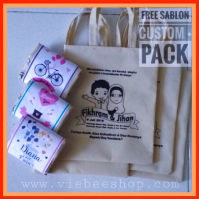 

Souvenir PERNIKAHAN I SOUVENIR CANTIK I SOUVENIR SPUNBOND I TAS KERTAS I F20.25 PAPER PACK