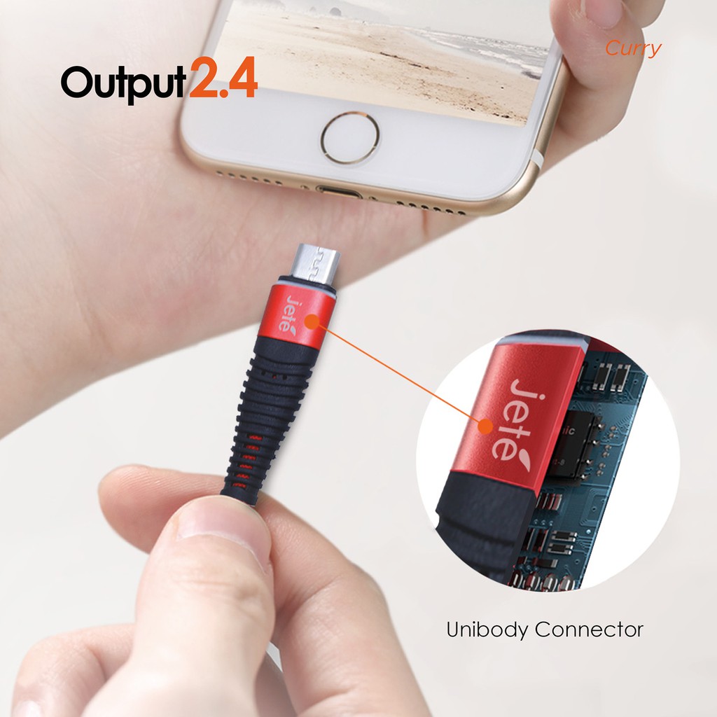Kabel USB DATA Jete Curry 2.4A Iphone Original