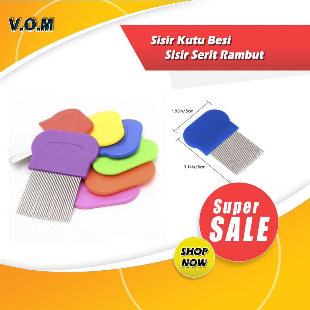 VOM-SKU0380 Sisir Kutu Besi / Sisir Serit Rambut