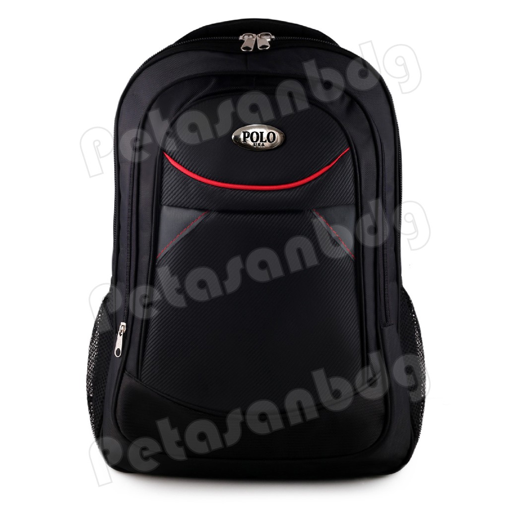 PTS - Tas Ransel Pria Polo USA - Revolution Laptop Backpack + FREE Raincover PTS