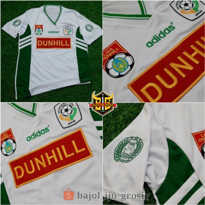 Jersey PETROKIMIA PUTRA Gresik Away 1994 - 1995 LIGA DUNHIL Putih Bordir RETRO