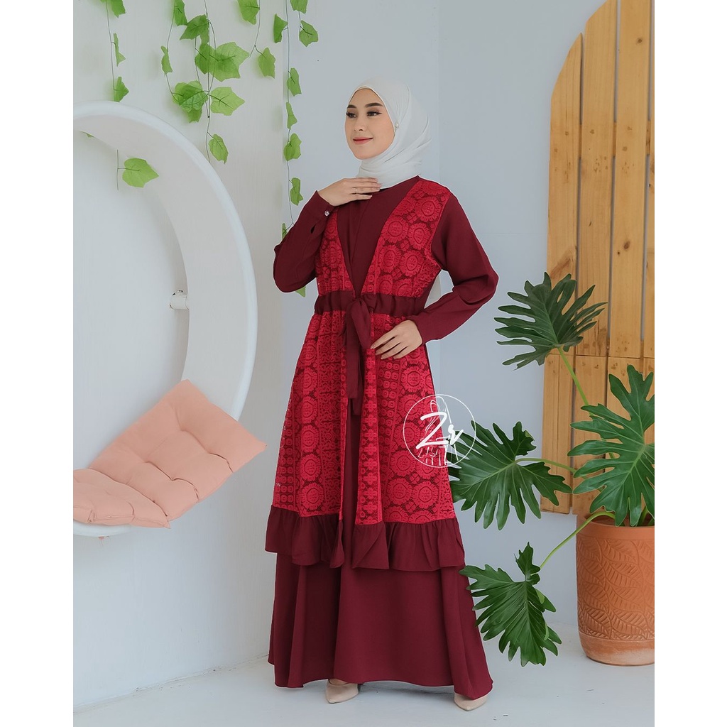 GAMIS ALEEMA ori ZR dress brokat terbaru ibu anak couple series pesta kondangan hajatan seragaman