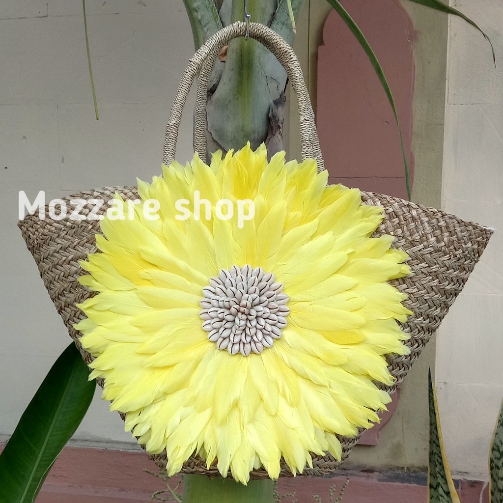 tas mendong bulu tas pantai bali tas juju handmade anyaman pantai bali