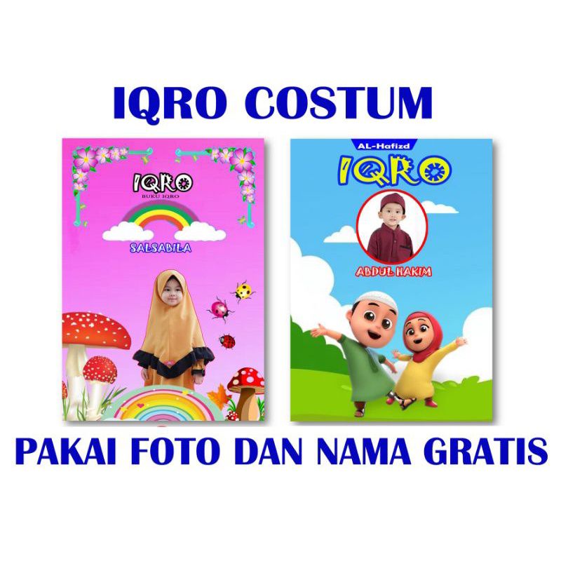 

Buku Iqro Bebas Custom Motif Foto