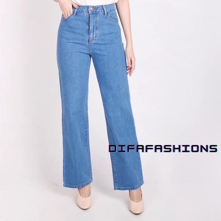 HIGHWAIST LOOSE JEANS KULOT JEANS KULOT JEANS WANITA –PS.02Jl22ᴰ