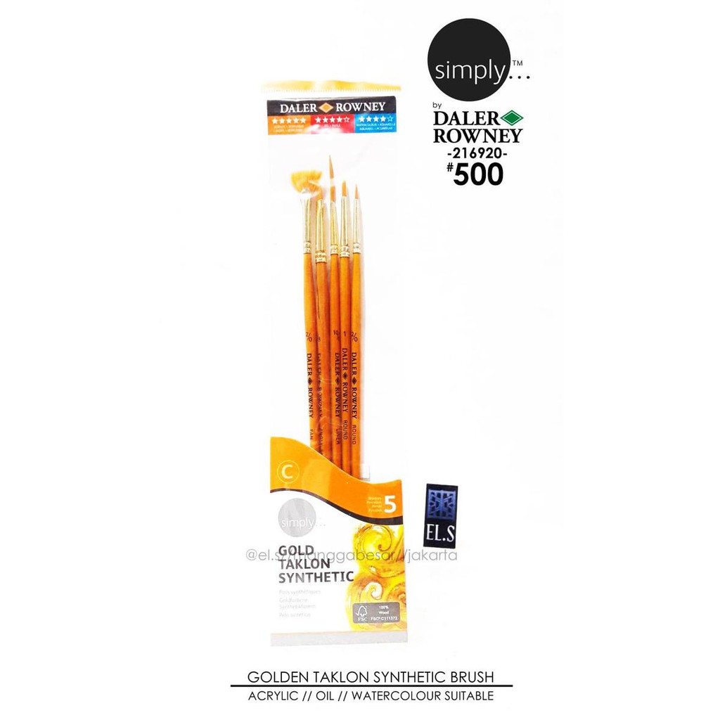 

TERMURAH Daler Rowney Simply Brush Set 500 Kode 111