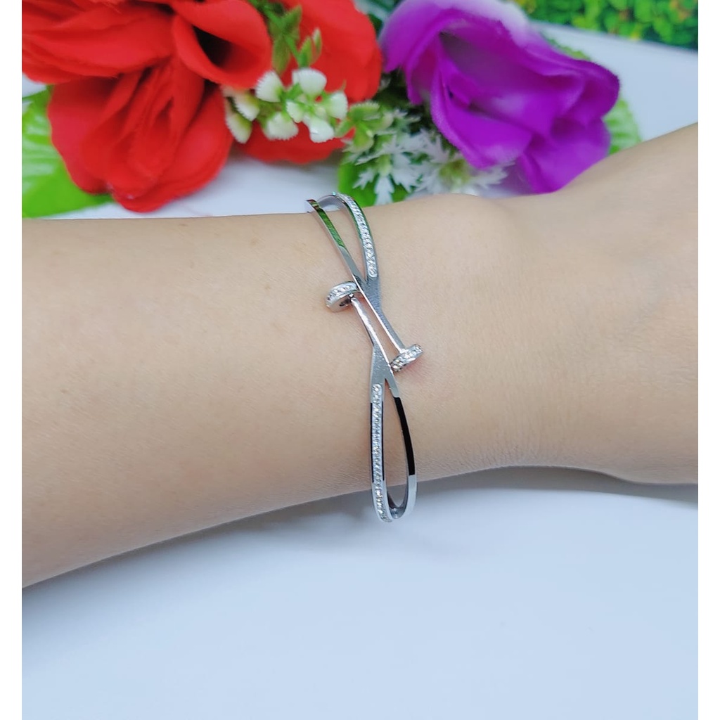 Gelang titanium permata  perhiasan fashion 0255