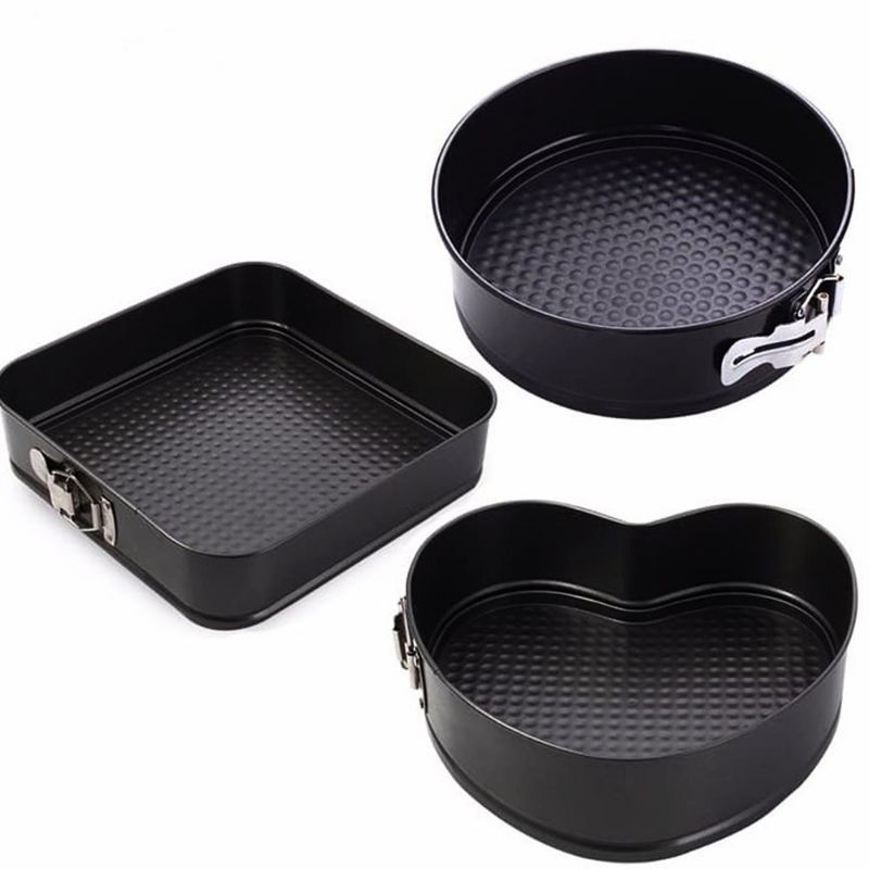 Loyang Cetakan Kue Teflon Anti Lengket Snape Cake Mould Set 3 Pcs