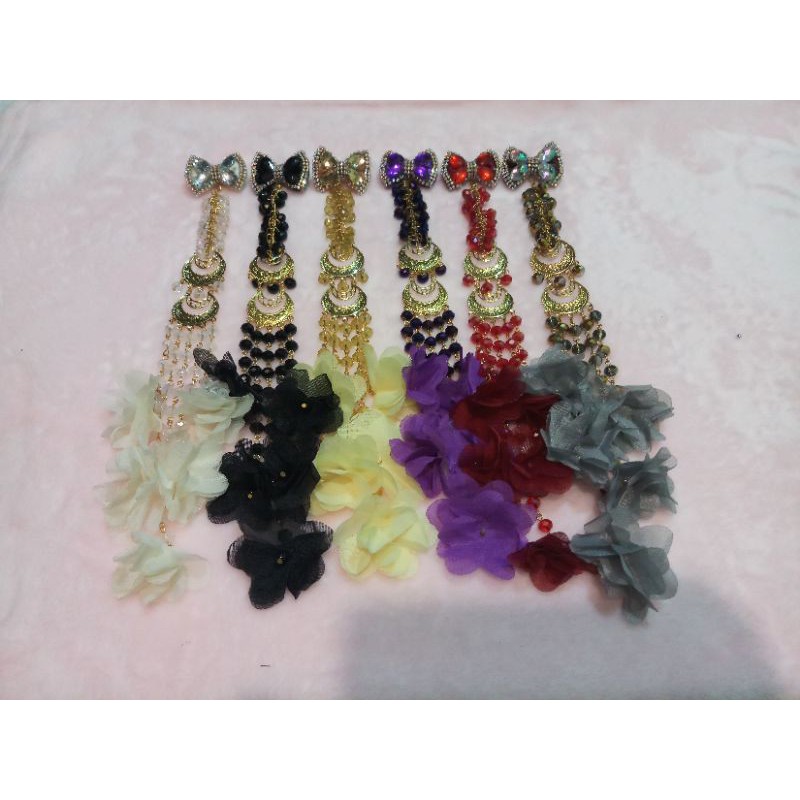 Bros Dagu Jurai Tingkat Bros Dagu jurai panjang Bros dagu Juntai Bros Dagu Bunga accsories wanita accesories hijab-2