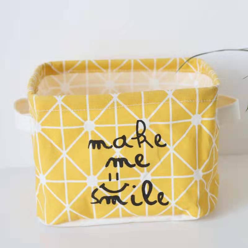 Kotak penyimpanan kain kapas kotak penyimpanan keranjang penyimpanan kecil meja penyimpanan atas kai