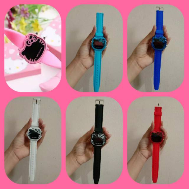 JAM TANGAN LED HELLO KITTY/AKSESORIS/DEWASA/ANAK