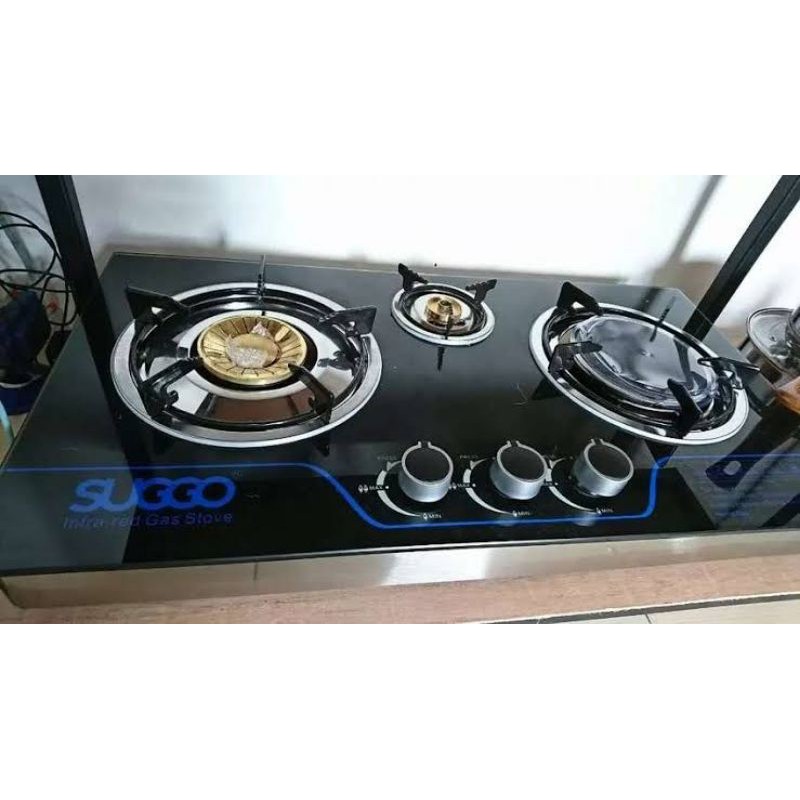 Kompor Gas Kaca 3 Tungku Suggo SG 301 Infrared Shopee Kompor Gas Kaca 3 Tungku Suggo SG 301 Infrared Shopee