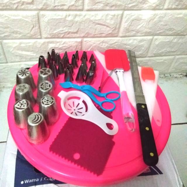 Dekorasi kue Spuit rusia lengkap dan murah / alat dekor kue