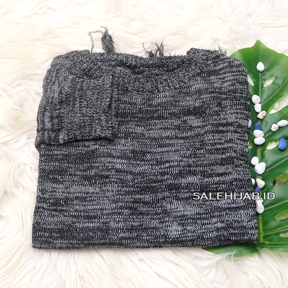 OVERSIZE CARDIGAN RAJUT TWIST PANJANG || LONG CARDI || CARDIGAN KNITWEAR TWIST PENDEK-PENDEK_HITAM