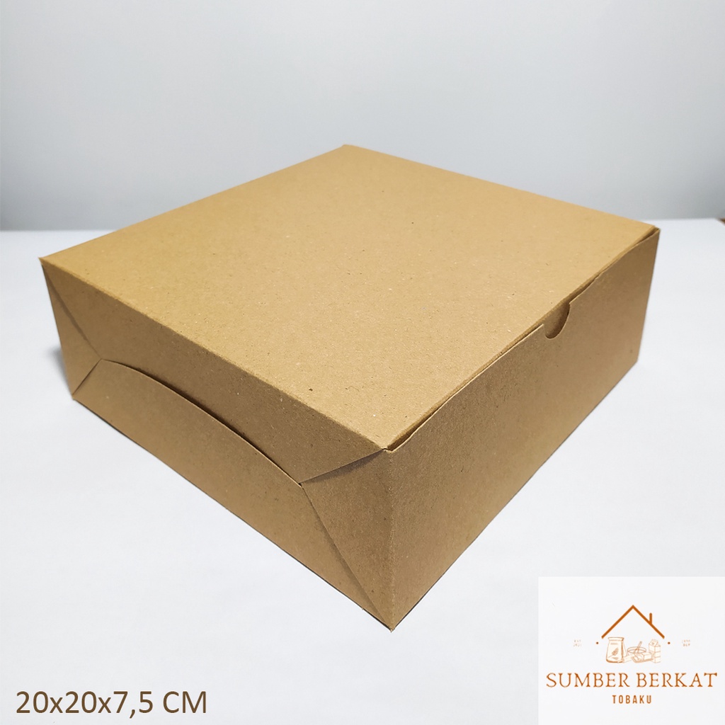 

Kotak Nasi 20x20 Kertas Kraft Murah