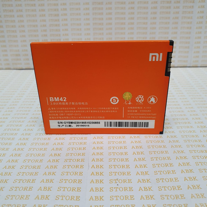 Batre Baterai Battery XIAOMI REDMI NOTE 3G/4G BM42/BM-42 Ori