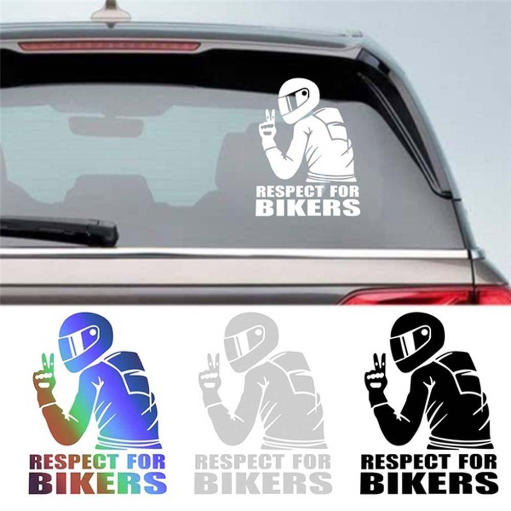 Lanfy Stiker Dekorasi Motor Stiker Reflektif PET Perlindungan Keren