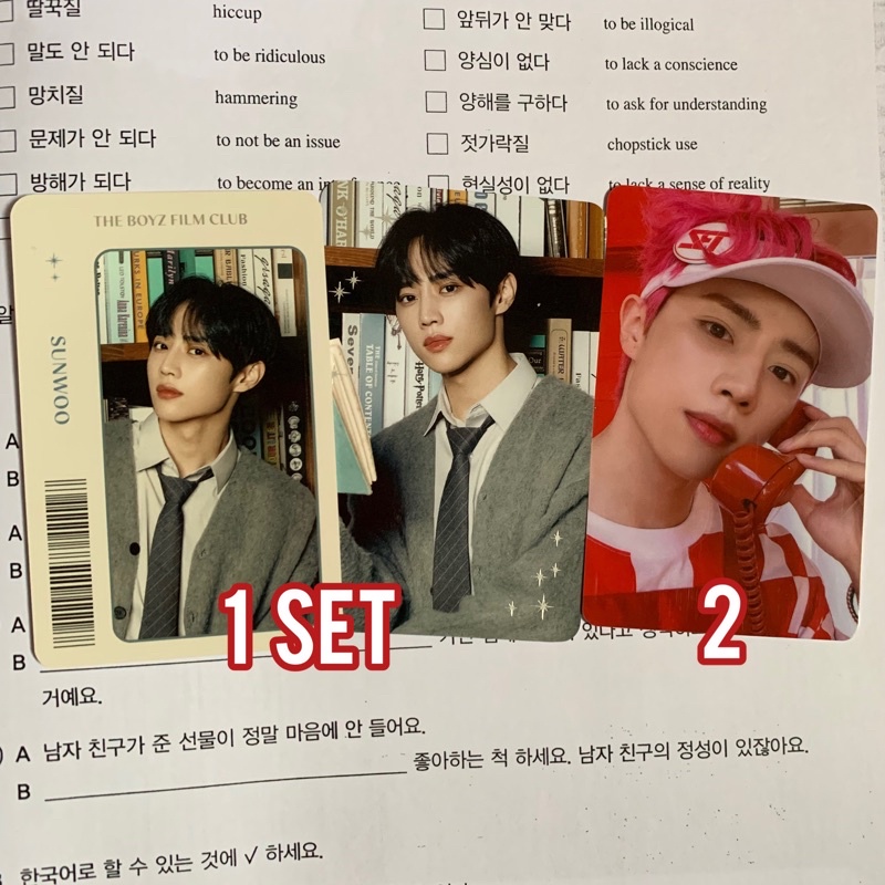 [WTS] OFFICIAL PHOTOCARD PC THE BOYZ SUNWOO