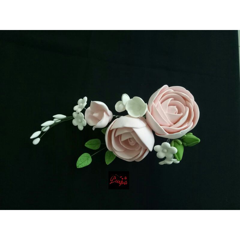 

(472/PRR2W) Gumpaste Flower Sugar Flower/Bunga Gumpaste Ranunculus