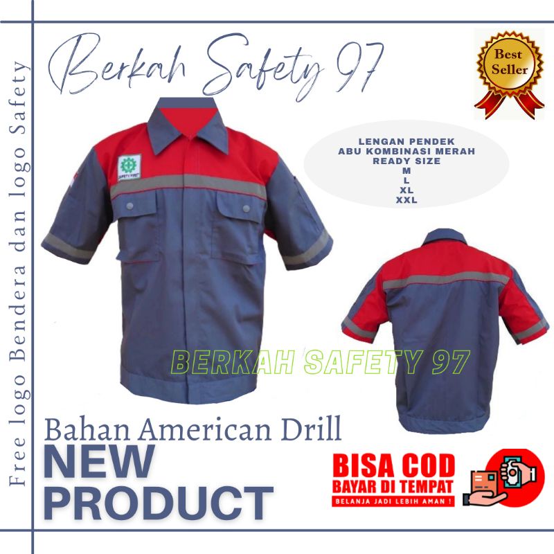 wearpack baju kerja lengan pendek/baju wearpack kerja