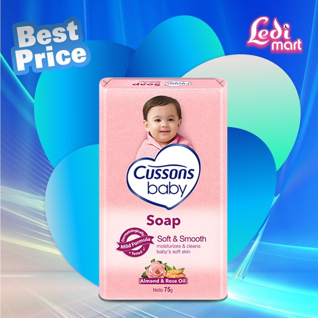 ORIGINAL Cussons Baby Soap 75gr / Sabun Mandi Batang /  Cusson Sabun Bayi / LEDI MART