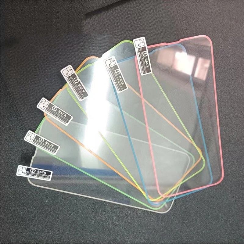 Pelindung Layar Tempered Glass 3D Neon Luminous Untuk iPhone 13 12 11 Pro Mini XS MAX XR 6 7 8 Plus