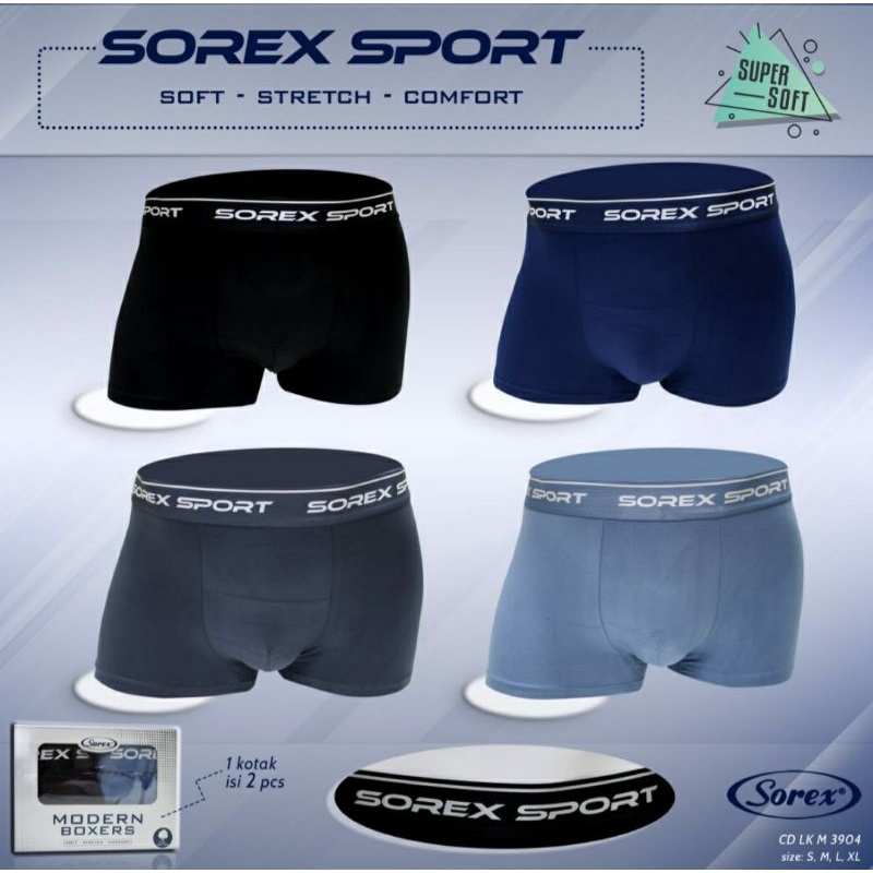 CELANA DALAM PRIA BOXER SOREX  M.3904.HARGA 1 BOX ISI 2=Biji