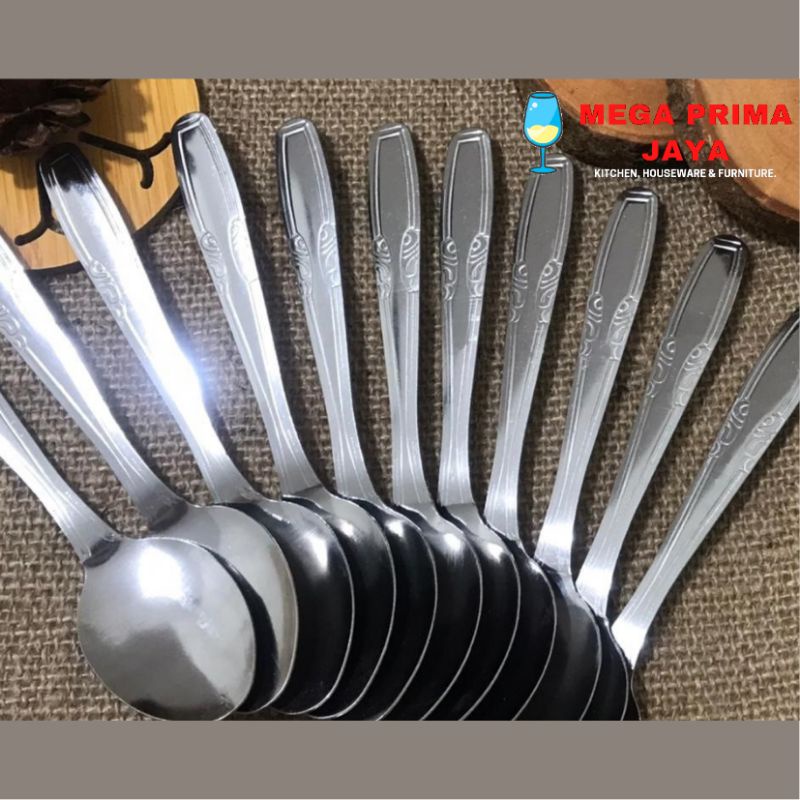 Sendok Makan Stainless 12pcs | Sendok Makan 1 Lusin | Sendok Makan Murah Per Lusin | Sendok Makan St